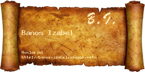 Banos Izabel névjegykártya